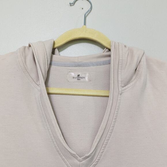 Sundays Two Women's Ultra Soft V Neck Hoodie Dress w/ Side Zippers No size tags - Picture 2 of 5